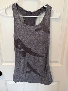 oiselle Dark Heather Gray Performance Tank